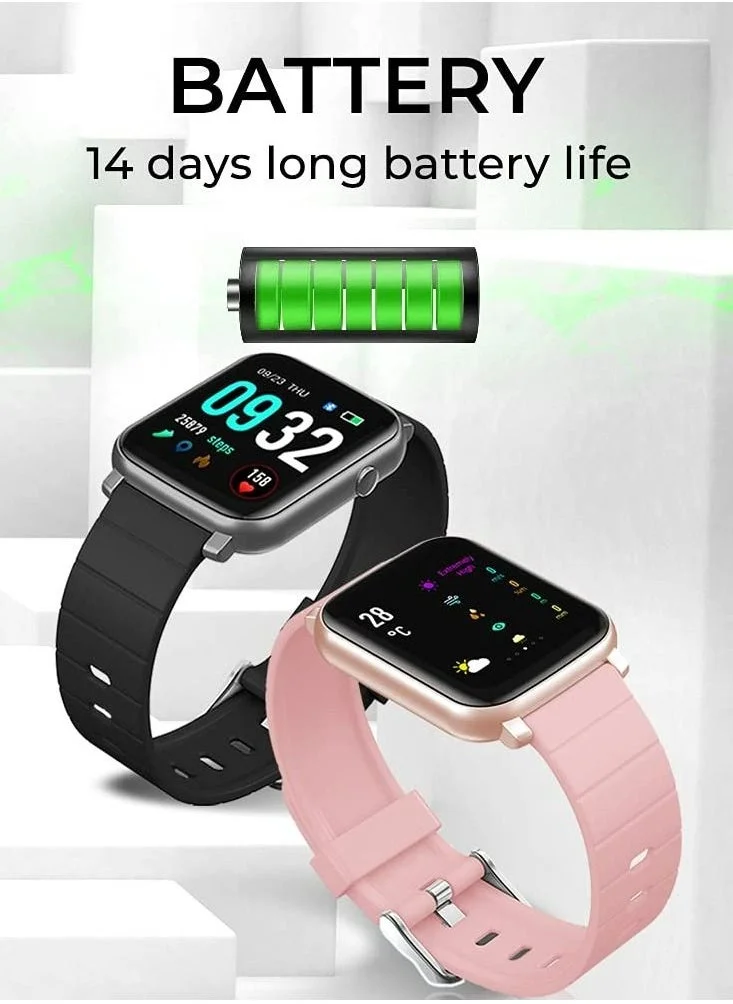 French Connection F1 Unisex Smartwatch With Heart Rate & Blood Pressure Monitoring And Silicone Strap - F1-B - 42 mm