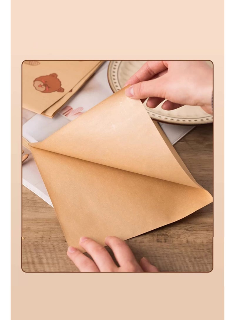 100pcs Kraft Paper Packing Bags,Sandwich Packing Bags - Image 5