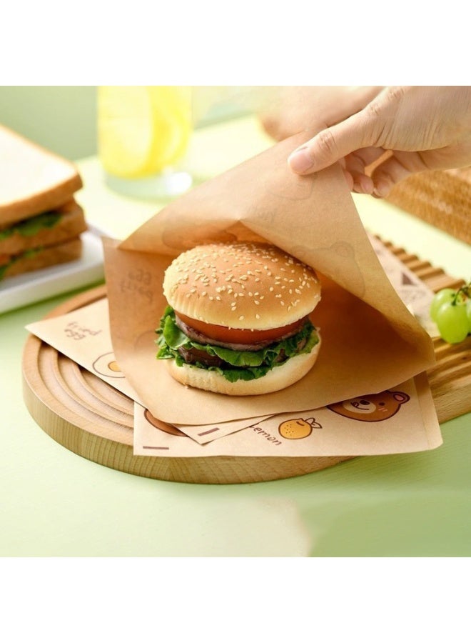 100pcs Kraft Paper Packing Bags,Sandwich Packing Bags - Image 3