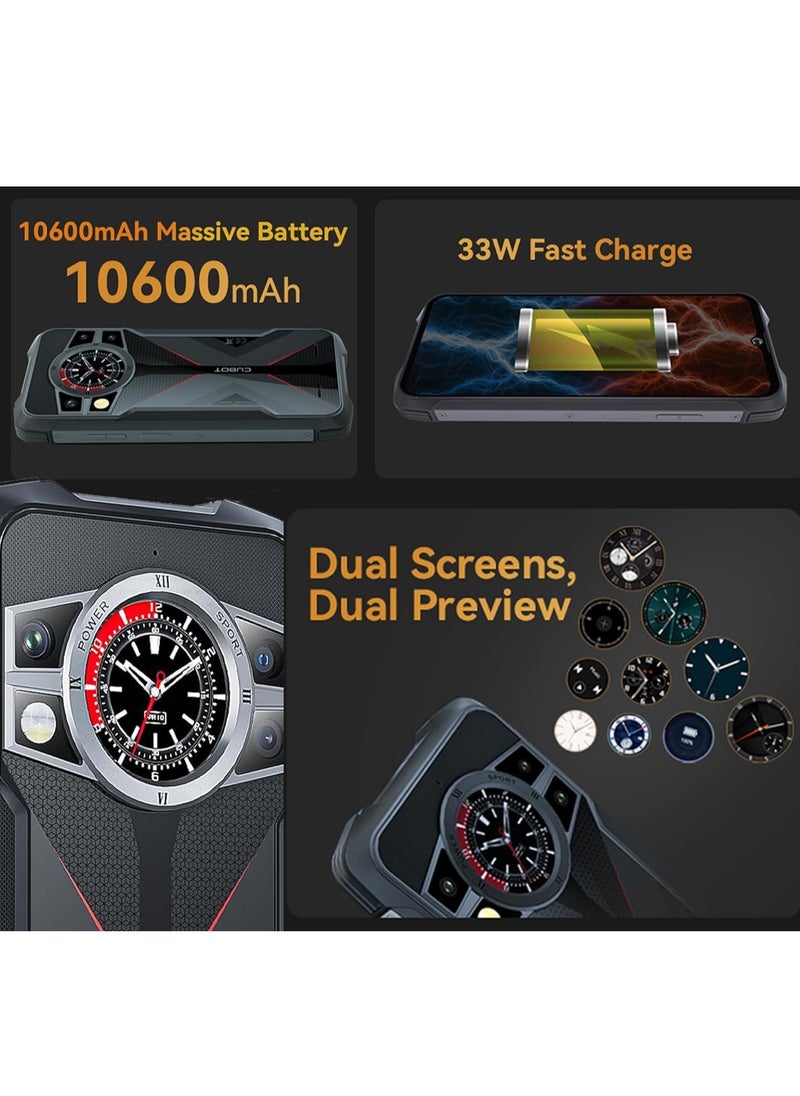 Cubot Kingkong 9 Rugged Smartphone 120hz 6.583-Inch Screen 12GB RAM+512GB ROM 33W Fast Charging Android Mobile Phone 10600mAh Battery  100MP Main+24MP Night Vision Camera NFC  - Image 5