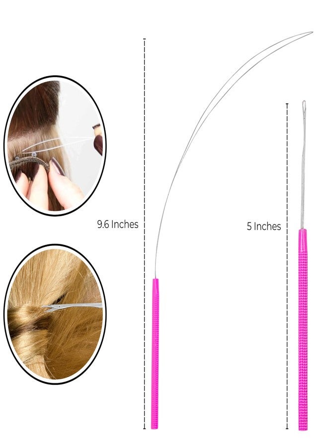 SIVOTE Professional Hair Extension Pliers & Bead Extension Tool Kit - Stainless Steel Hair Pliers for Bead Extensions, Microlink Tool Kit, & Loop Threader for Micro Beads Hair Extensions Kit Pink - Image 3