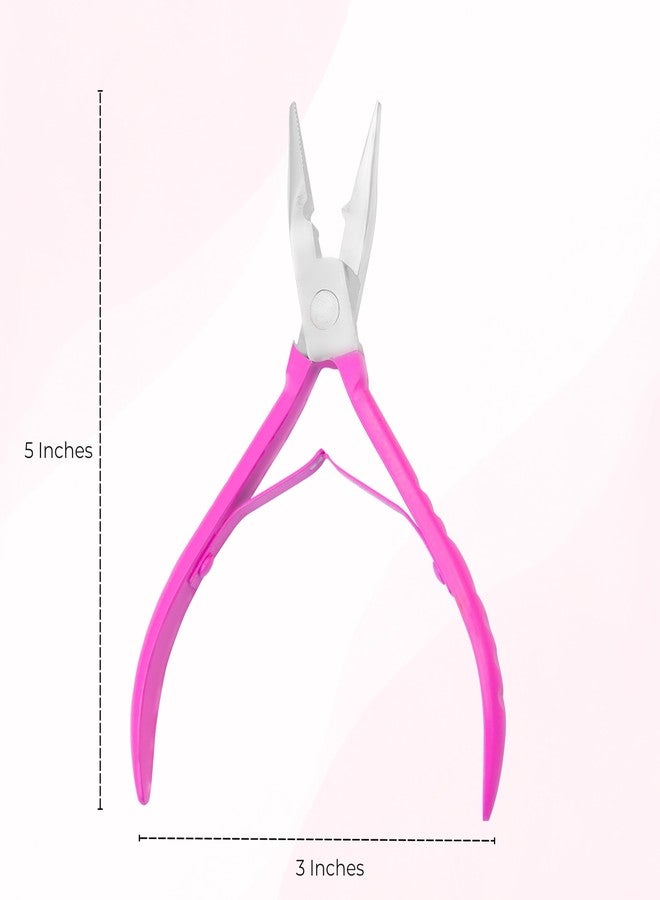 SIVOTE Professional Hair Extension Pliers & Bead Extension Tool Kit - Stainless Steel Hair Pliers for Bead Extensions, Microlink Tool Kit, & Loop Threader for Micro Beads Hair Extensions Kit Pink - Image 5
