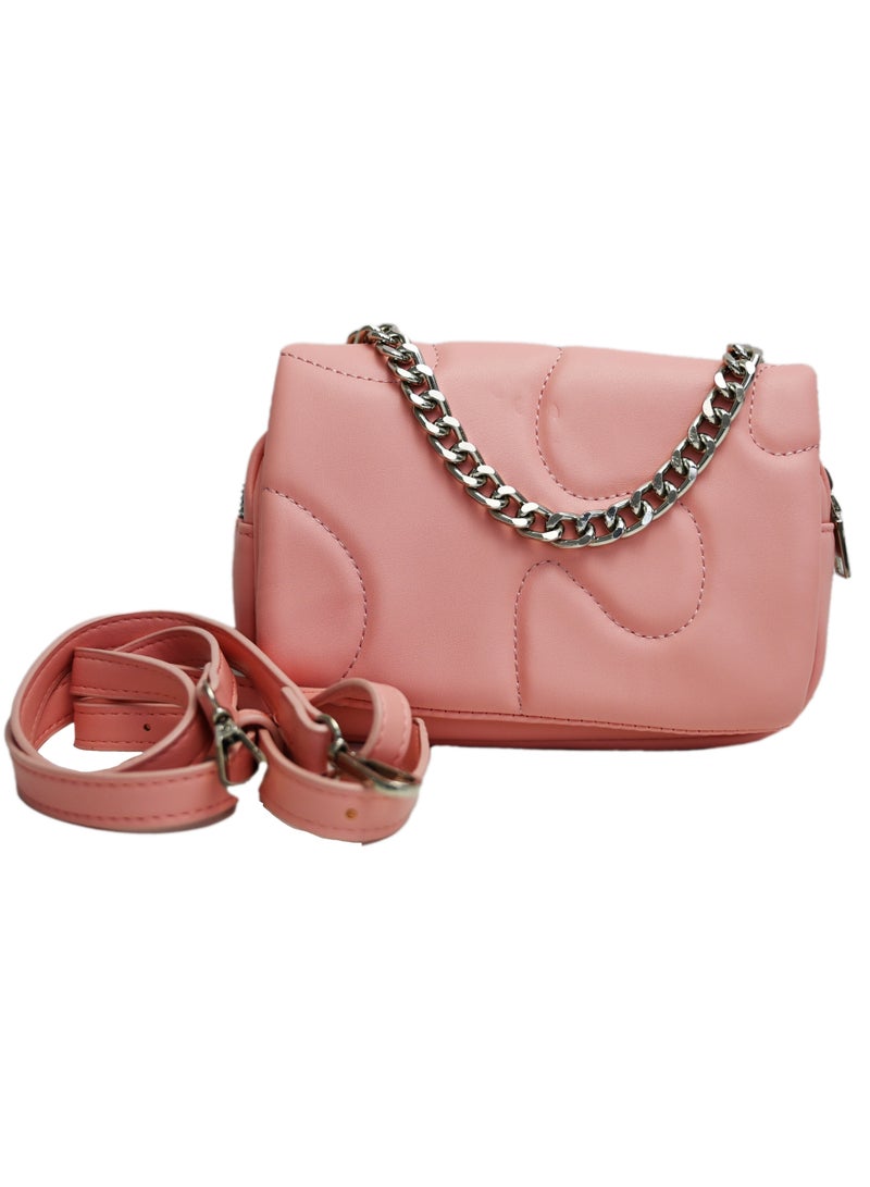 حقيبة كروس نسائية باللون الوردي، محافظ للنساء، حقيبة يد نسائية للمكتب، الخروج غير الرسمي، حقائب جانبية للنساء - Image 4