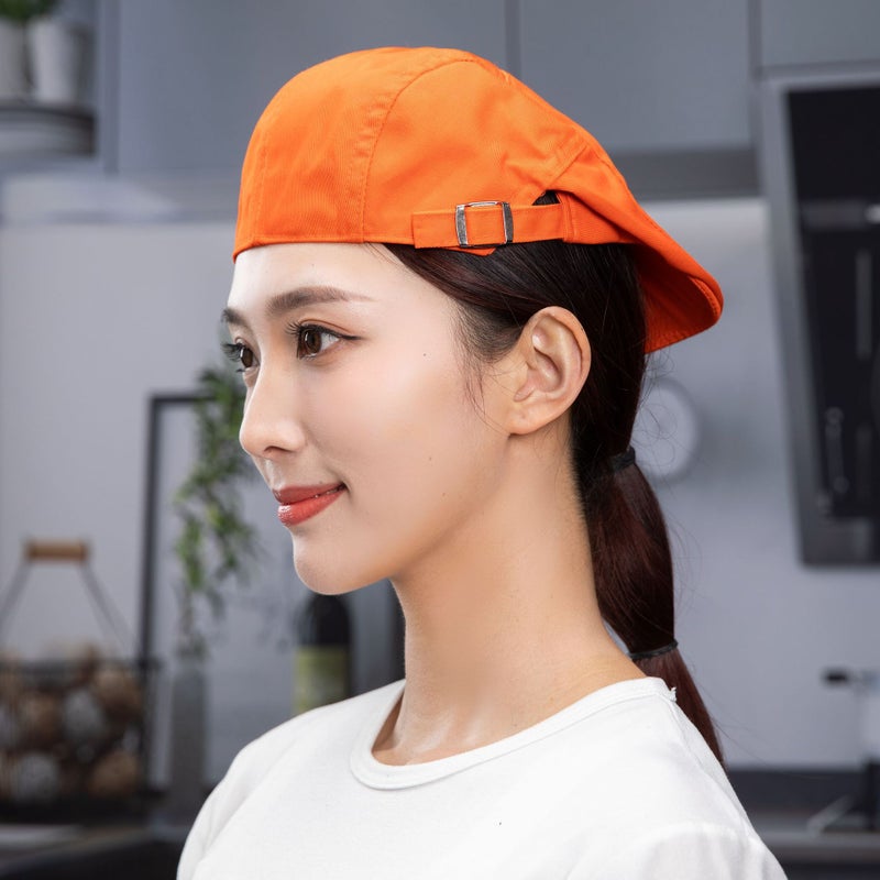 Catering Work Cap Breathable Net Forward Cap Men And Women Chef Beret Milk Tea Shop Restaurant Waiter Hat - Image 1
