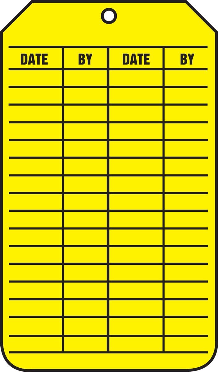 Accuform TRS303CTP PF-Cardstock Inspection Record Tag, Legend "Crane Inspection", 5.75" x 3.25", Black on Yellow (Pack of 25) - Image 3