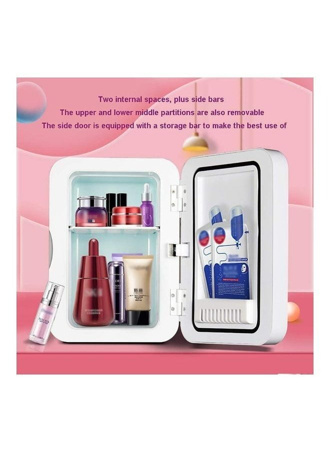 RollsTimi  - Mini Beauty Fridge with Mirror,Cooler and Warmer,Compact Fridge for Skincare,Makeup,Bedroom,Bathroom,Office,Food and Drink - Image 1
