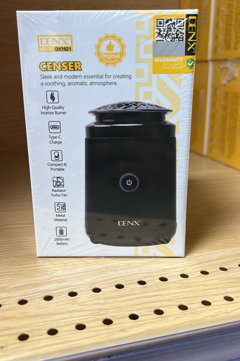 Denx Rechargeable electric incense burner with TYPE-C port, incense burner with turbo fan to ensure good and faster incense distribution. Stylish and modern incense burner, perfect for creating a calm and fragrant atmosphere. - Image 1