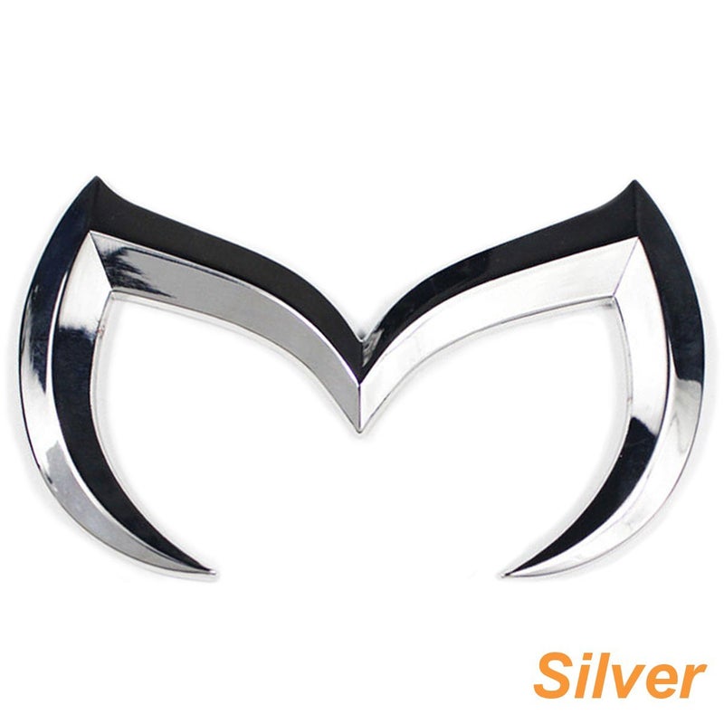 Generic Xotic Tech Rear Trunk Evil M Emblem Logo Decor Badge Decal, Compatible with Mazda 3 6 CX MX Miata (Silver)  - Image 2