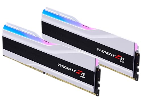 G.SKILL Trident Z5 RGB Series DDR5 RAM (Intel XMP 3.0) 48GB (2x24GB) 7200MT/s CL36-46-46-115 1.35V Desktop Computer Memory U-DIMM - Matte White (F5-7200J3646F24GX2-TZ5RW) - Image 1