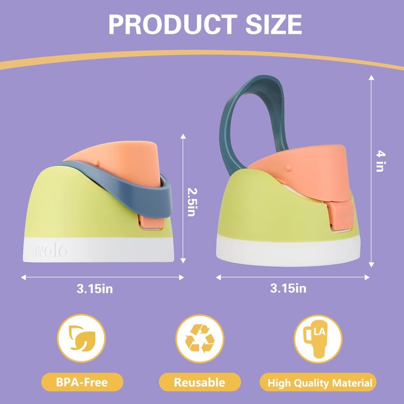 Gestarich Replacement Lid for Owala Freesip, Compatible with Owala Cup 16oz 24oz 32oz 40oz, Leakproof One Button Replacement Cap for Top Accessories, BPA Free - Image 5