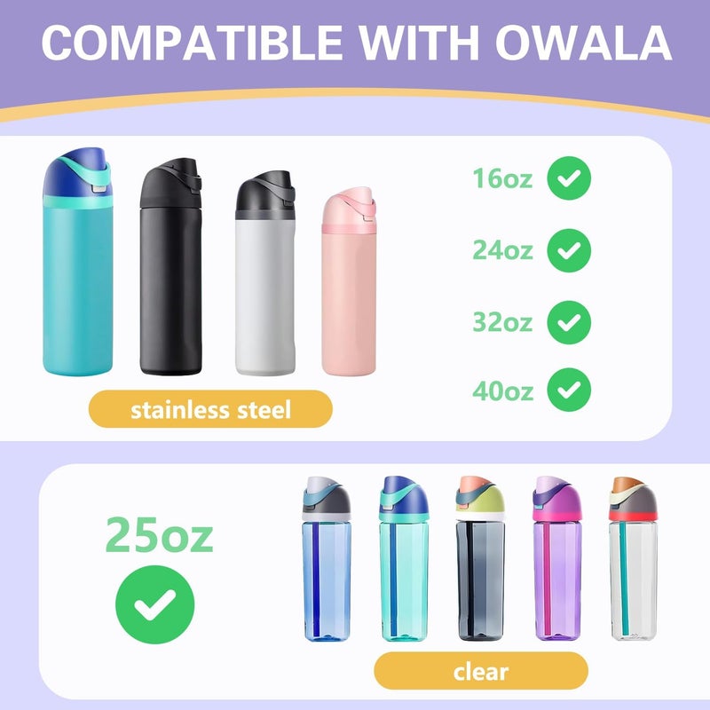 Gestarich Replacement Lid for Owala Freesip, Compatible with Owala Cup 16oz 24oz 32oz 40oz, Leakproof One Button Replacement Cap for Top Accessories, BPA Free - Image 2