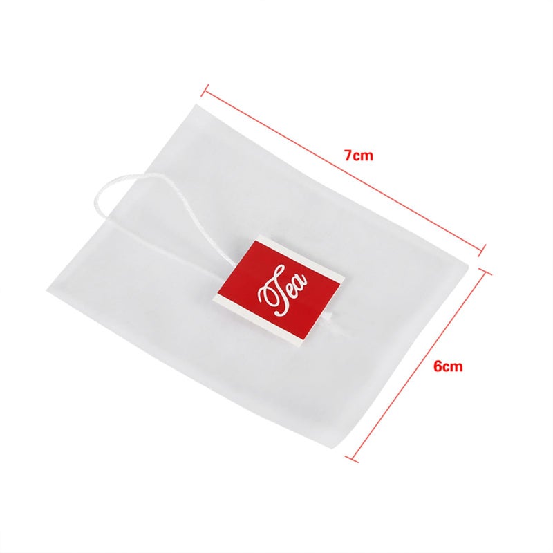 100Pcs Heat Resistant Nylon Tea Filter Bags With Drawstring For Loose Leaf Tea - Image 4