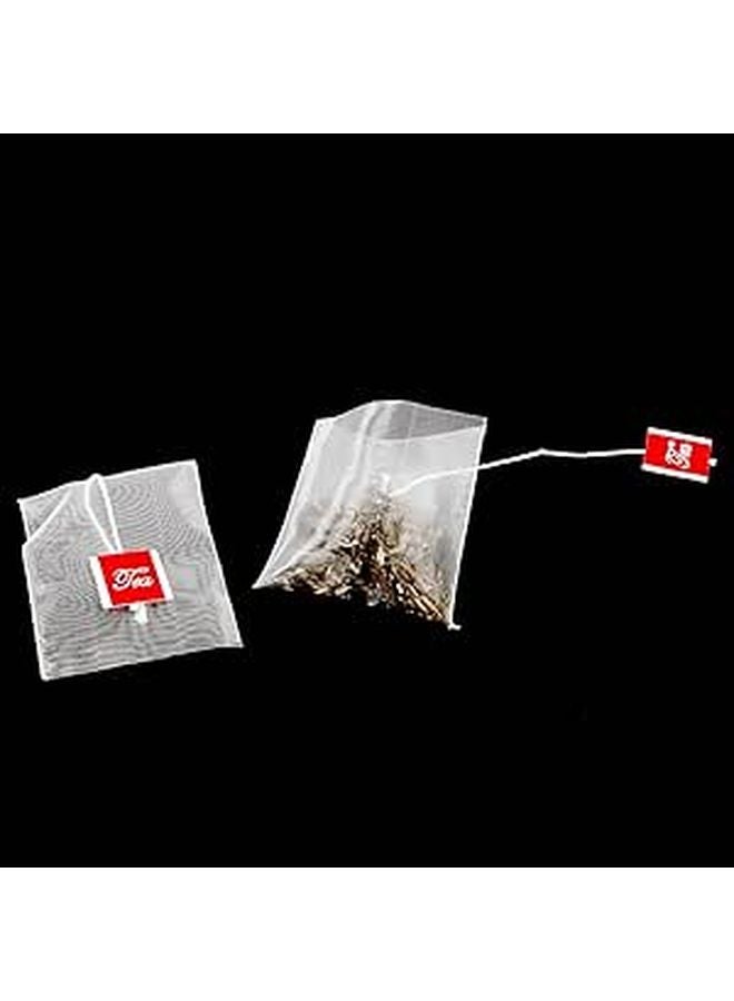 100Pcs Heat Resistant Nylon Tea Filter Bags With Drawstring For Loose Leaf Tea - Image 1