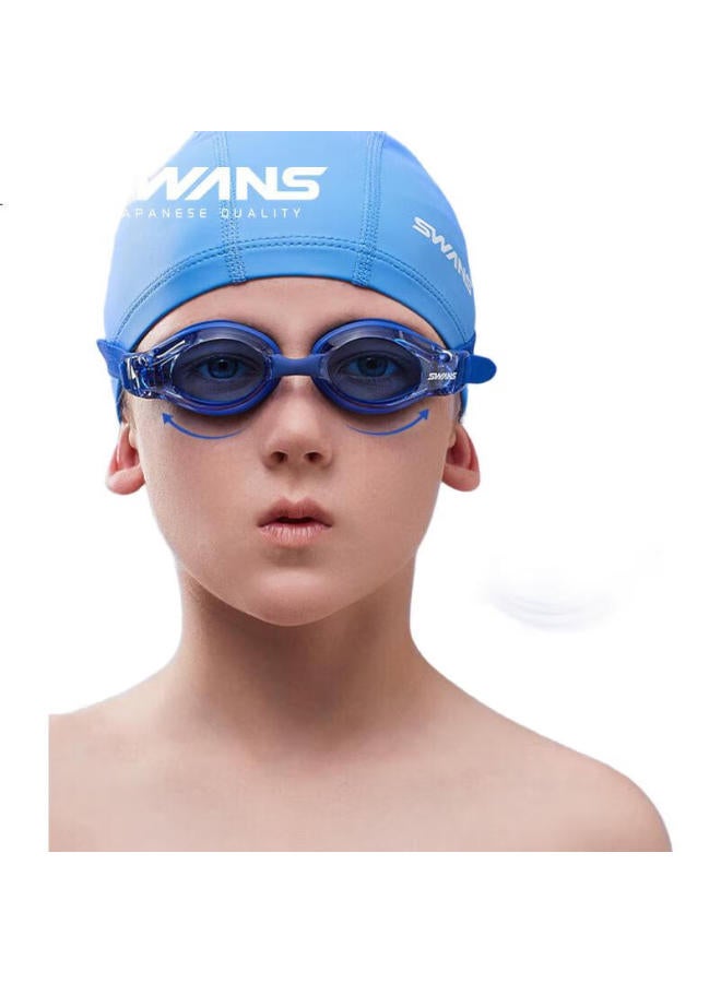 Swans Kids Comfortable Anti-Fog Waterproof Swimming Goggles Youth Swim Goggles Children Swim Cap Set - Pink Pompom Bear - Image 2