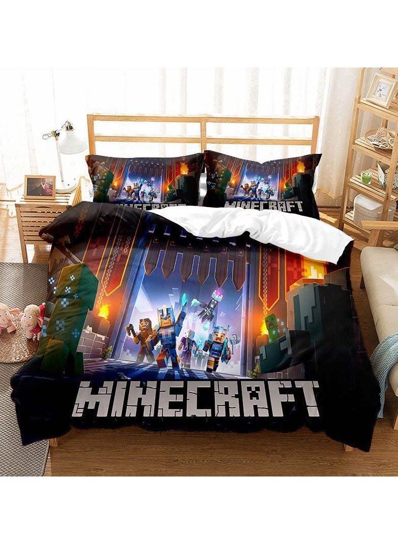 Minecraft Game Peripheral Bedding Three-Piece Set 180*210cm  - Image 1