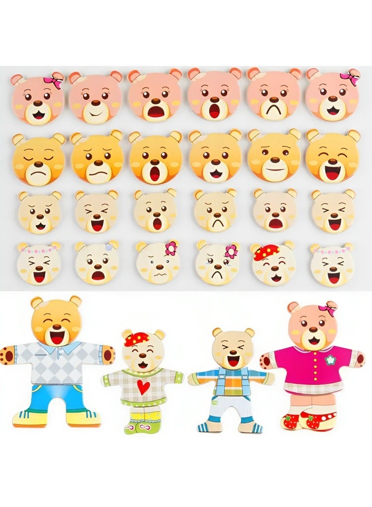 Assemble Bear Shape Wooden Puzzle Toy for Toddlers, Teacher Parents Early Learning Support Tools, Attractive Colors and Patterns, Montessori Motor & Sensory Skill Develop Toy, Ideal Kids Gift  - Image 2