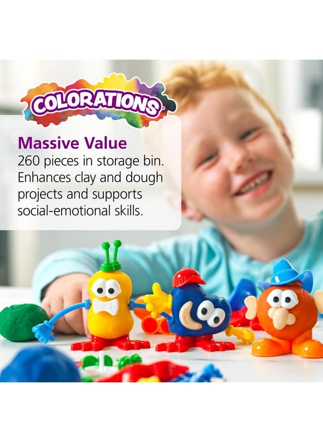 كولوريشنز - - Buildme Creative Creatures Dough Builders (تتضمن 260 قطعة) - ملحقات العجين والطين للأطفال - وقت لعب بدون شاشة - بناء حيوانات وشخصيات - Image 1