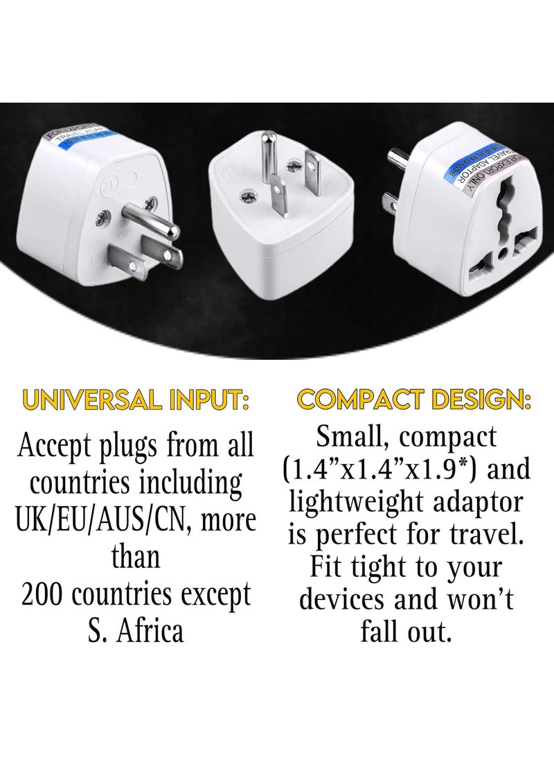 KAVANA KAVANA 3pcs TypeA US Converter Plug India to USA Universal Travel Adapter for USA Canada Mexico Brazil Philippines Cuba Thailand Taiwan Japan Panama etc  - Image 4