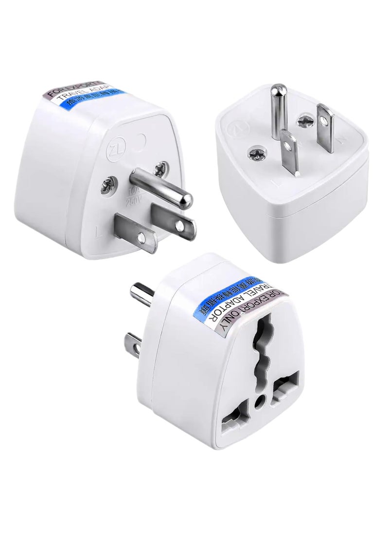 KAVANA KAVANA 3pcs TypeA US Converter Plug India to USA Universal Travel Adapter for USA Canada Mexico Brazil Philippines Cuba Thailand Taiwan Japan Panama etc  - Image 1