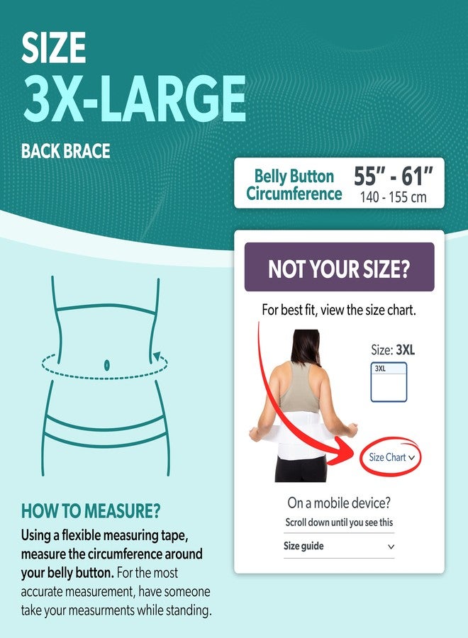 BraceAbility Plus Size 3XL Bariatric Back Brace - XXXL Big and Tall Lumbar Support Girdle for Obesity Lower Back Pain in Extra Large, Heavy or Overweight Men and Women (Fits 55"-61") - Image 2