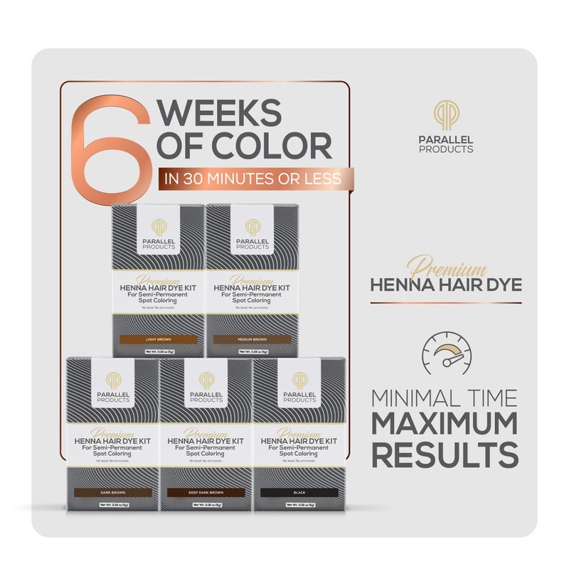Parallel Products Spot Color Henna Kit - Henna Hair Dye - 5 Grams - Tint for Professional Spot Coloring - with Nourishing Oil, Mixing Dish and Application Brush - Root Touch Up (Dark Brown) - Image 5