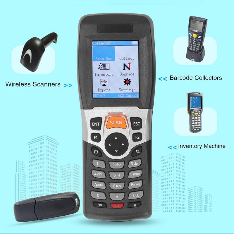 2.4GHz Wireless Barcode Scanner with 2.2 Inch Color Screen for Inventory Supermarkets Express Delivery - Image 3