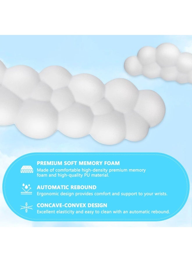 NANAO Keyboard Wrist Rest, Memory Foam Wrist Rest for Computer Keyboard, Ergonomic Palm Rest, Wrist Support for Keyboard Cloud Wrist Rest, Mouse Pad Wrist Support - Laptop, and Computer Use (White) - Image 5