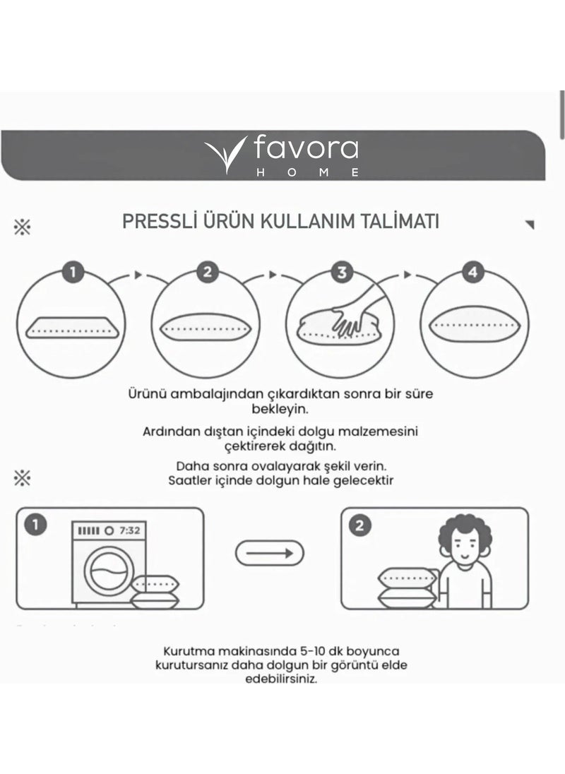 Favora - 2 Pieces Beaded Silicone Cushion Inner Pillow 400 Gr - Image 1