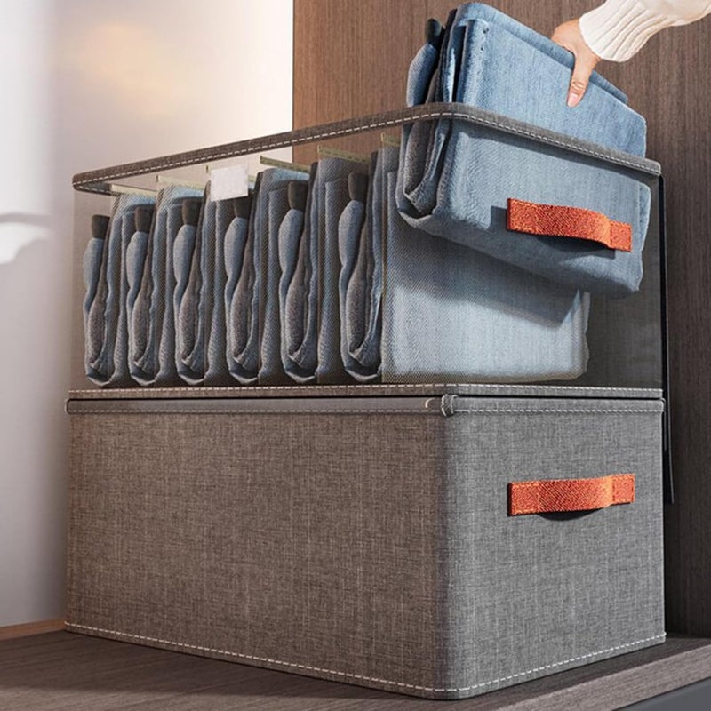 Suicune Clothes Storage Box Home Wardrobe Storage Box with Lid Drawer Type Folding Clothes Storage Box - Image 4