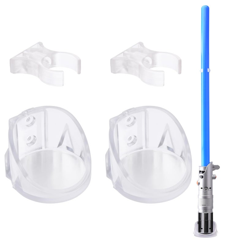 LEKUSHA LEKUSHA Clear Lightsaber Wall Mount Display Stand Light Saber Holder Compatible for Any Lightsaber Pack of 2