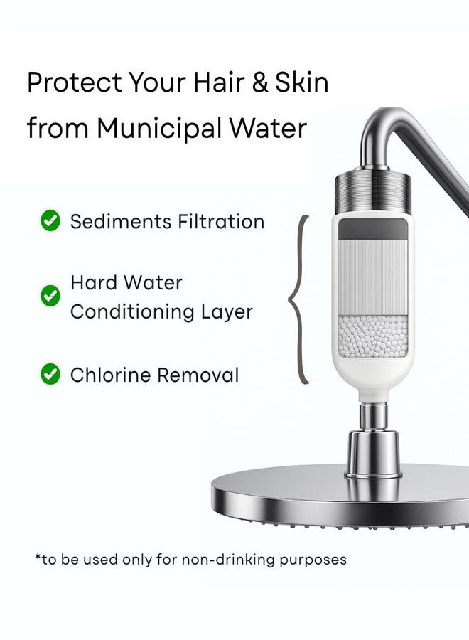 CareDale Care Dale Replacement Cartridge for Municipal Hard Water - Multi-Stage Shower & Tap Filter Refill, Reduces Hair Fall, Dry Skin & Acne, Removes Chlorine & Toxic Chemicals (Pack of 1) - Image 3