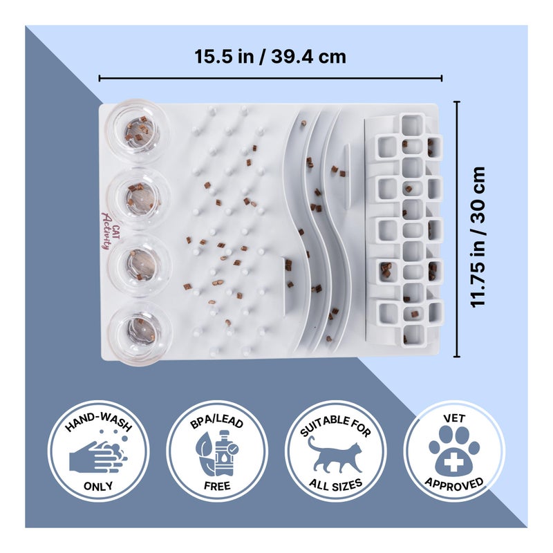 TRIXIE Fun Board Strategy Game for Cats, Puzzle Toy, Treat Dispenser, Interactive Play, Mental Stimulation - Image 3