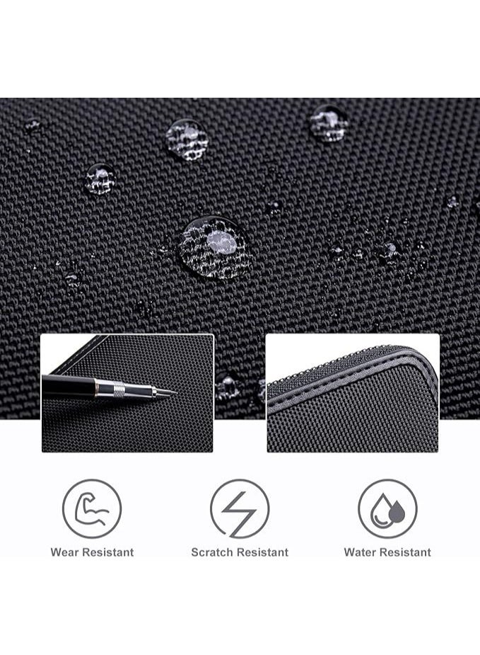 أركتيك هانتر محفظة Arctic Hunter طويلة للرجال مع صندوق هدايا، حامل جواز سفر بسحاب 1680D، جيب للعملات المعدنية، حزام معصم للنقود لدفتر الشيكات والنقود وبطاقات الائتمان وجواز السفر، لون أسود - Image 5