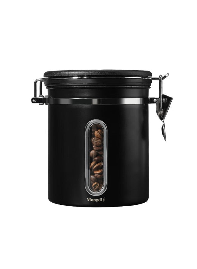 Mongdio Coffee Bean Sealed Storage Jar With One-way Exhaust Valve, Upgraded Transparent 304 Stainless Steel Coffee Canister - Image 5