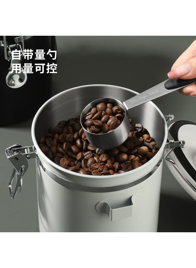Mongdio Coffee Bean Sealed Storage Jar With One-way Exhaust Valve, Upgraded Transparent 304 Stainless Steel Coffee Canister - Image 3