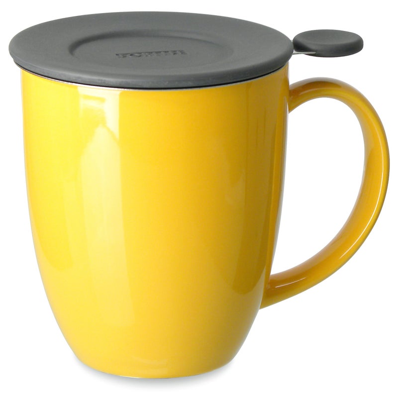 FORLIFE Uni Brew-in-Mug with Tea Infuser and Lid, 16-Ounce, Mandarin - Image 2