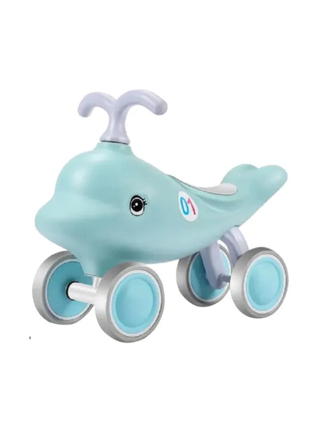 Kids Balance Bike with 4 Wheels, Baby Glide Bike with Music and Light, Toddler Balance Car Toy - Image 1