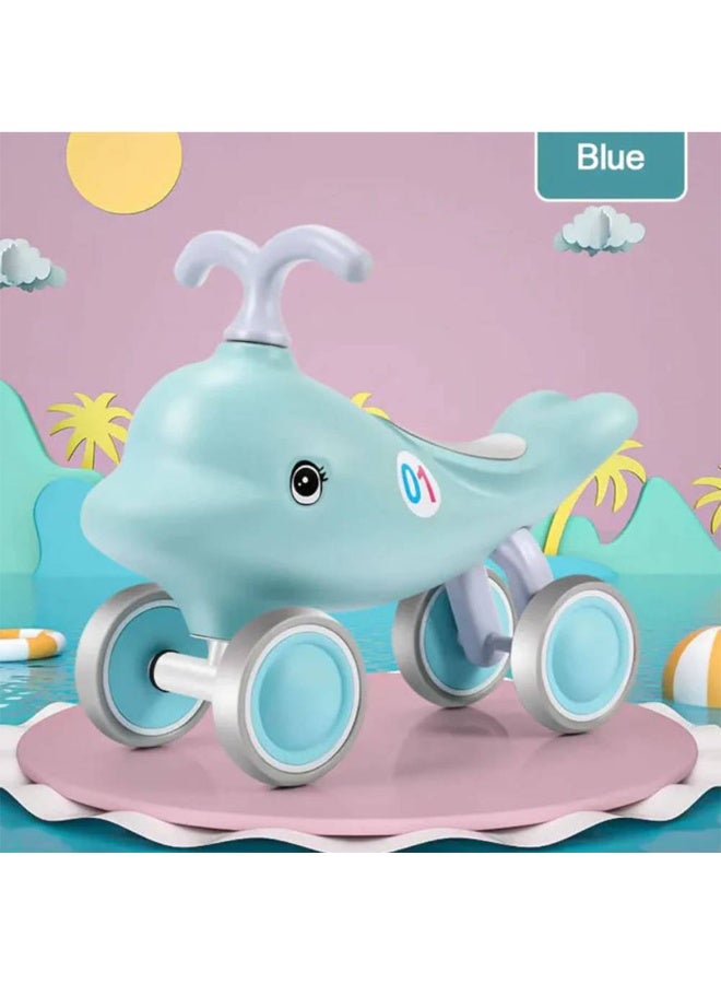 Kids Balance Bike with 4 Wheels, Baby Glide Bike with Music and Light, Toddler Balance Car Toy - Image 4