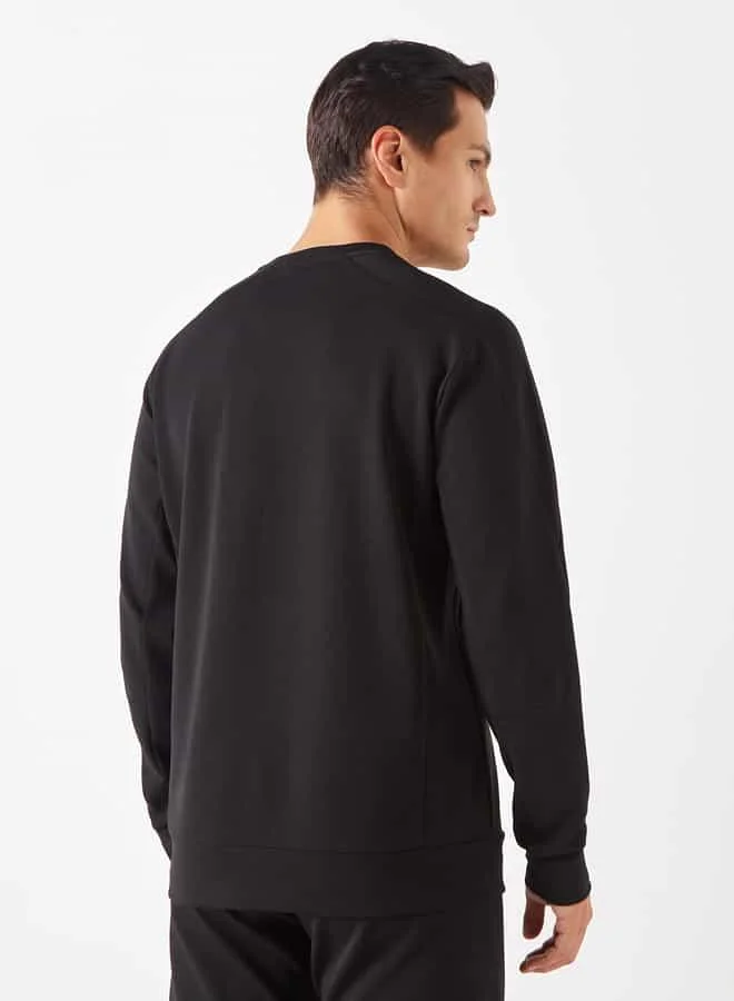 ADOT by Splash Embossed Sweatshirt with Crew Neck and Long Sleeves