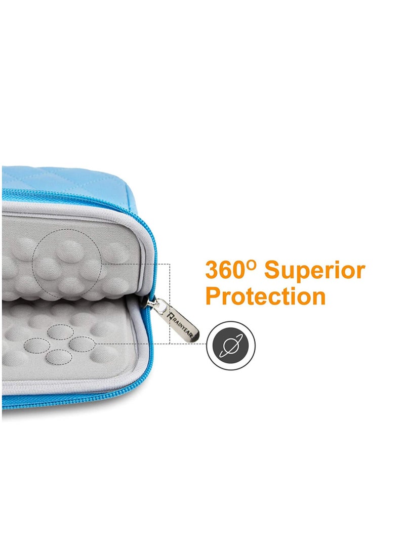 Barakah 13 Inch Laptop Bag, PU Leather Laptop Case Compatible with Compatible with New 13.6" M2 A2681 13.3 A2338 MacBook Air Pro M1 A2337 A2159 A2179 A2251 A2289, Computer Bag (Blue) - Image 3