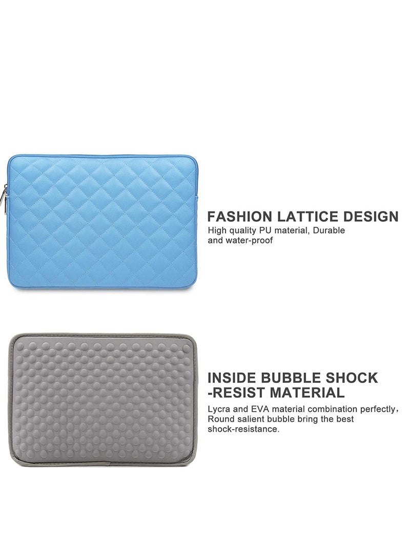 Barakah 13 Inch Laptop Bag, PU Leather Laptop Case Compatible with Compatible with New 13.6" M2 A2681 13.3 A2338 MacBook Air Pro M1 A2337 A2159 A2179 A2251 A2289, Computer Bag (Blue) - Image 5