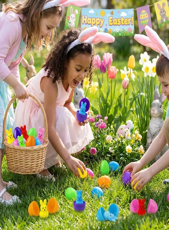 eowvsio 36 Pcs Easter Squishy Toys with Eggs,Easter Basket Stuffers for Kids,Easter Bunny Mochi Squishy Toys Stress Relief Fidget,Easter Egg fillers Party Favors Gifts - Image 4