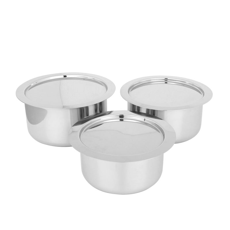 Steelify Steelify Stainless Steel Heavy Gauge Tope/Milk Pot (Cookware Container) with Lid - (500, 1000, 1500 ml, Induction Bottom) 