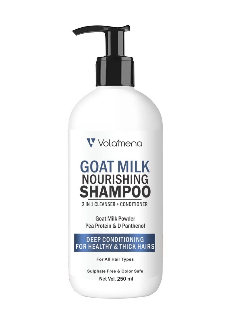 VOLAMENA WITH DEVICE Goat Milk shampoo is gentle 2 in 1 hair cleanser Goat Milk protein 250ml - Image 1