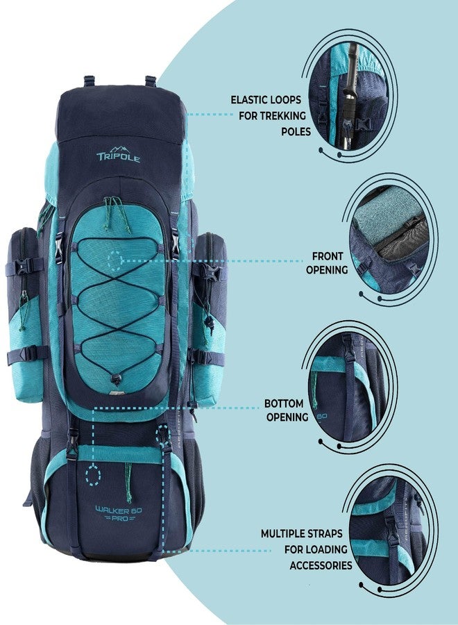 Tripole Walker Pro Rucksack for Trekking and Hiking (Navy Blue, 60) - Image 2