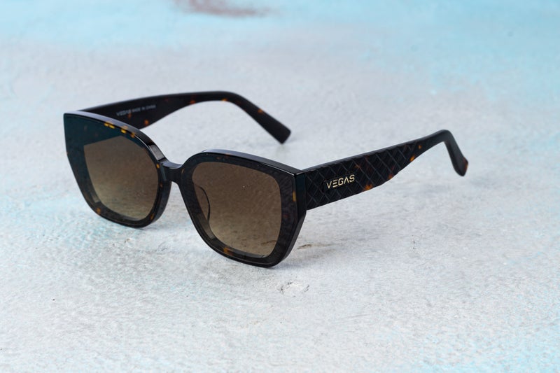 VEGAS Full Rim Cat Eye Women saddle Brown  Sunglasses VG8601 C6 - Image 2