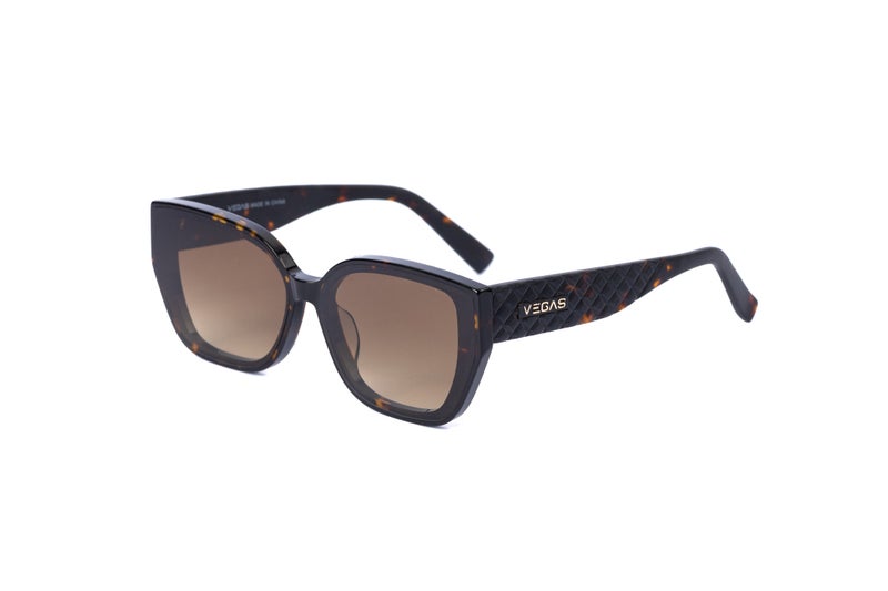 VEGAS Full Rim Cat Eye Women saddle Brown  Sunglasses VG8601 C6 - Image 4