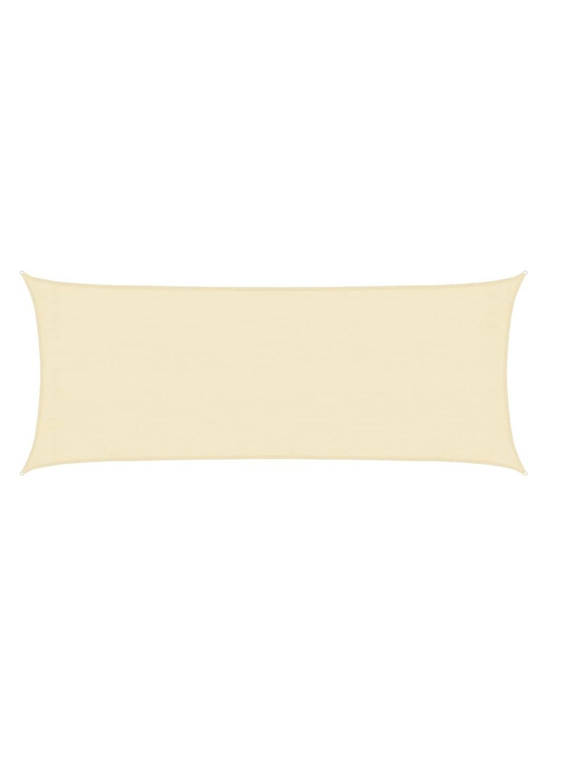 vidaxl Modern Sun Shade Sail 160 gm Cream 2 x 5 m HDPE  - Image 4