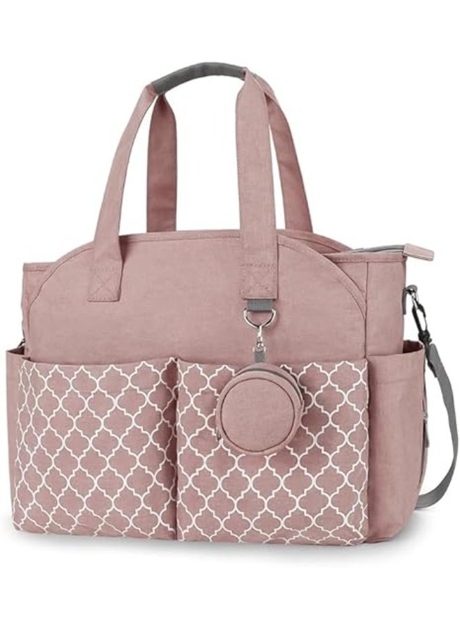 Large Diaper Bag Tote with Changing Pad – Multi Pocket Baby Travel Weekender Bag for Moms & Dads – Spacious Maternity Hospital Bag with Shoulder Strap & Easy Clean Material – Stylish Baby Essentials Organizer - Image 1