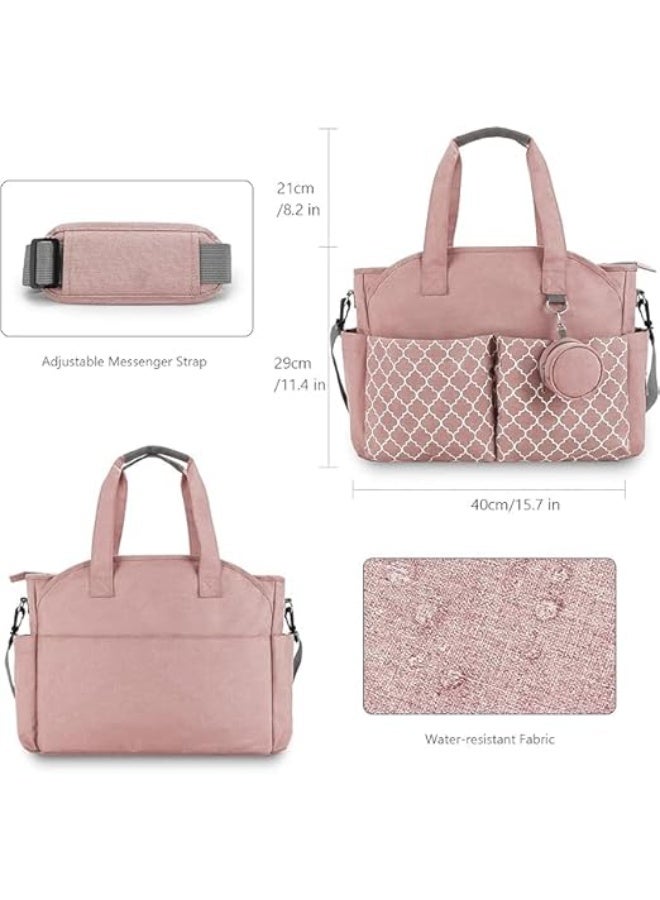 Large Diaper Bag Tote with Changing Pad – Multi Pocket Baby Travel Weekender Bag for Moms & Dads – Spacious Maternity Hospital Bag with Shoulder Strap & Easy Clean Material – Stylish Baby Essentials Organizer - Image 3